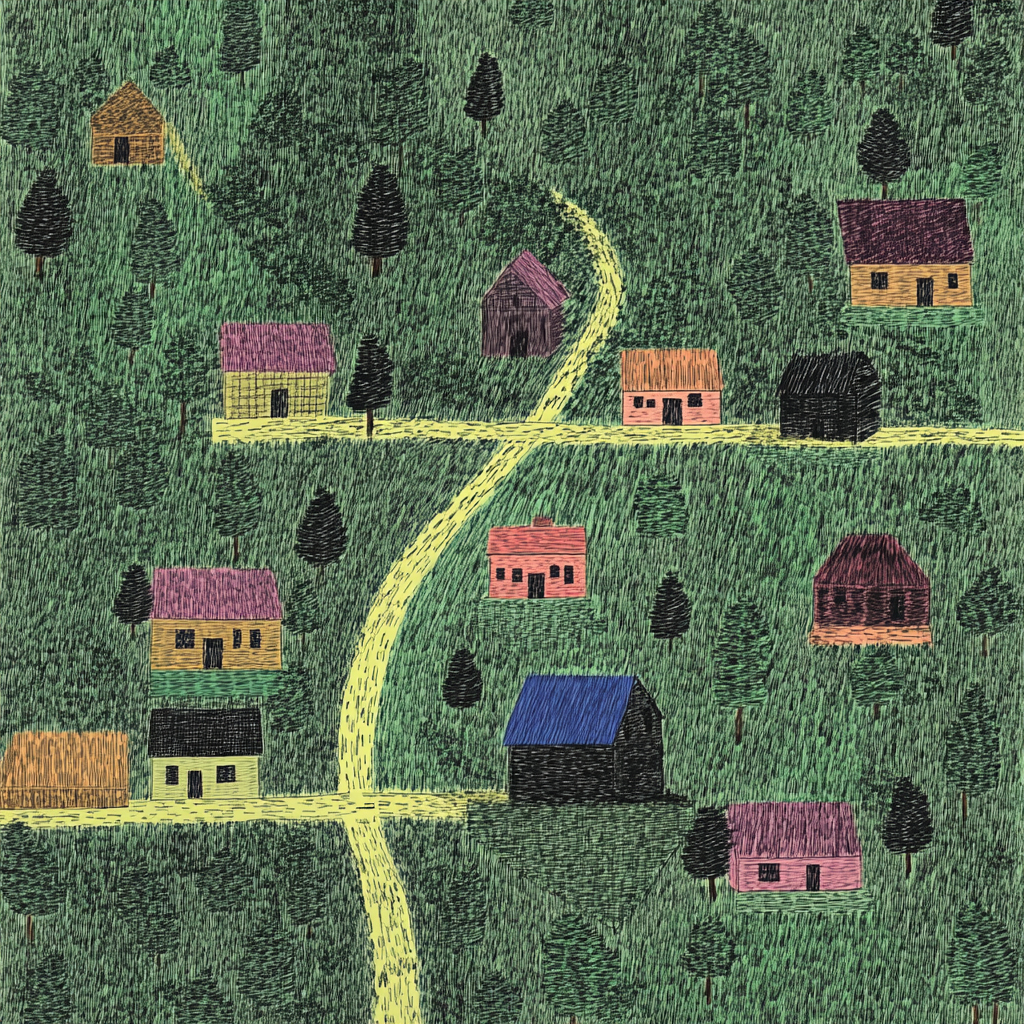 sref 421 | a town