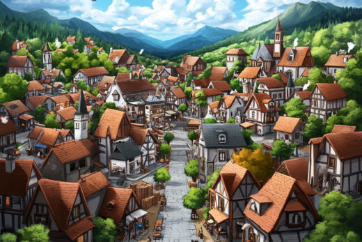 sref 423 | a town