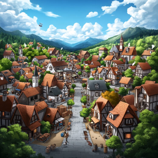 sref 423 | a town