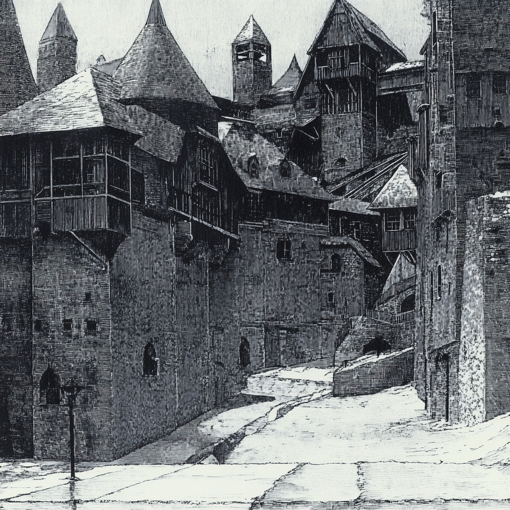 sref 433 | a town