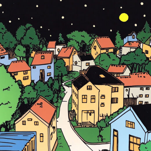 sref 447 | a town