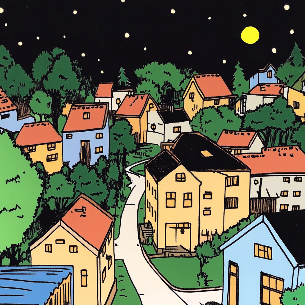 sref 447 | a town