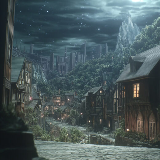 sref 448 | a town