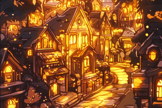sref 458 | a town