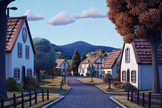 sref 470 | a town