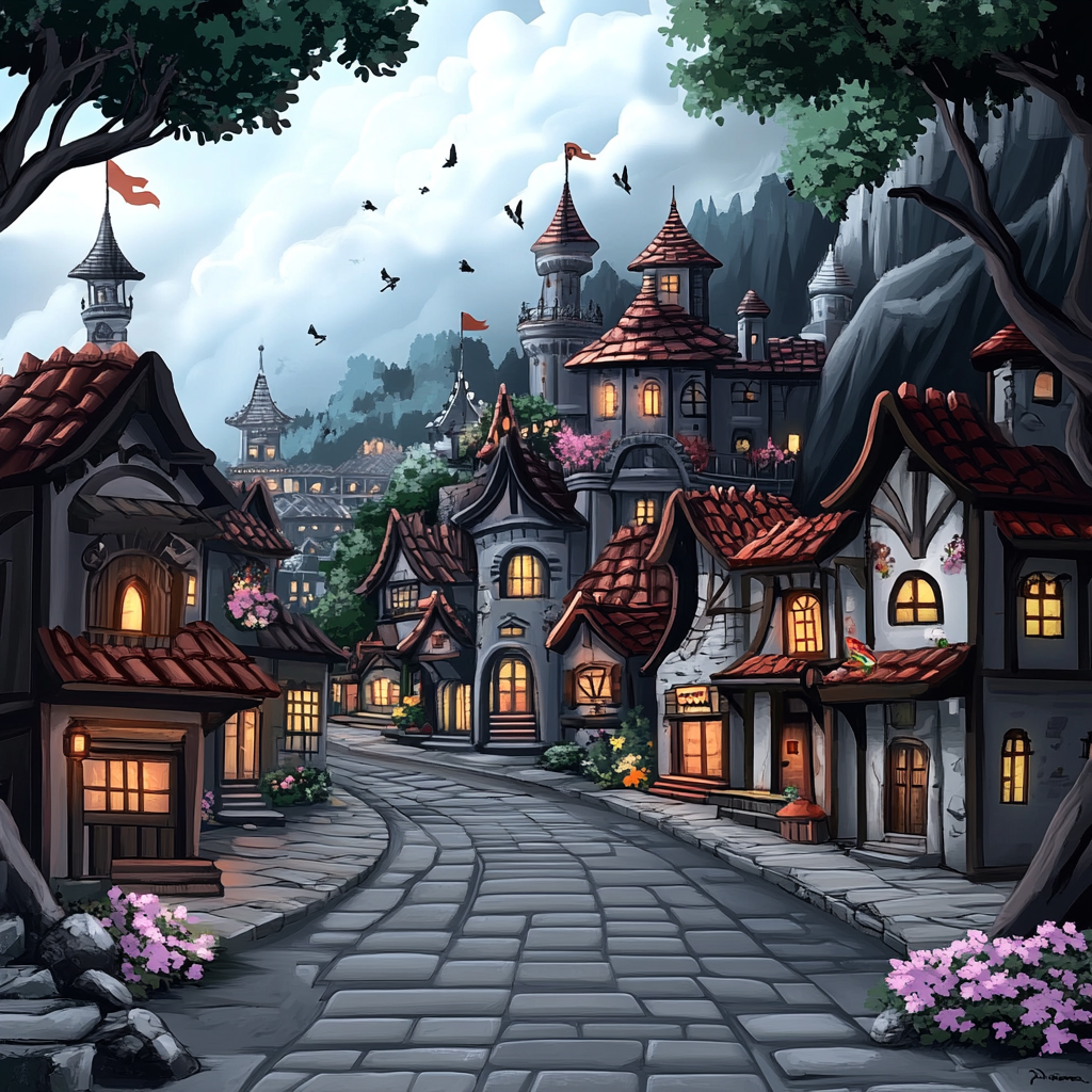 sref 474 | a town