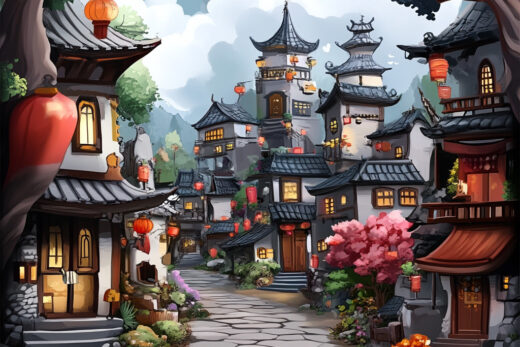 sref 474 | a town