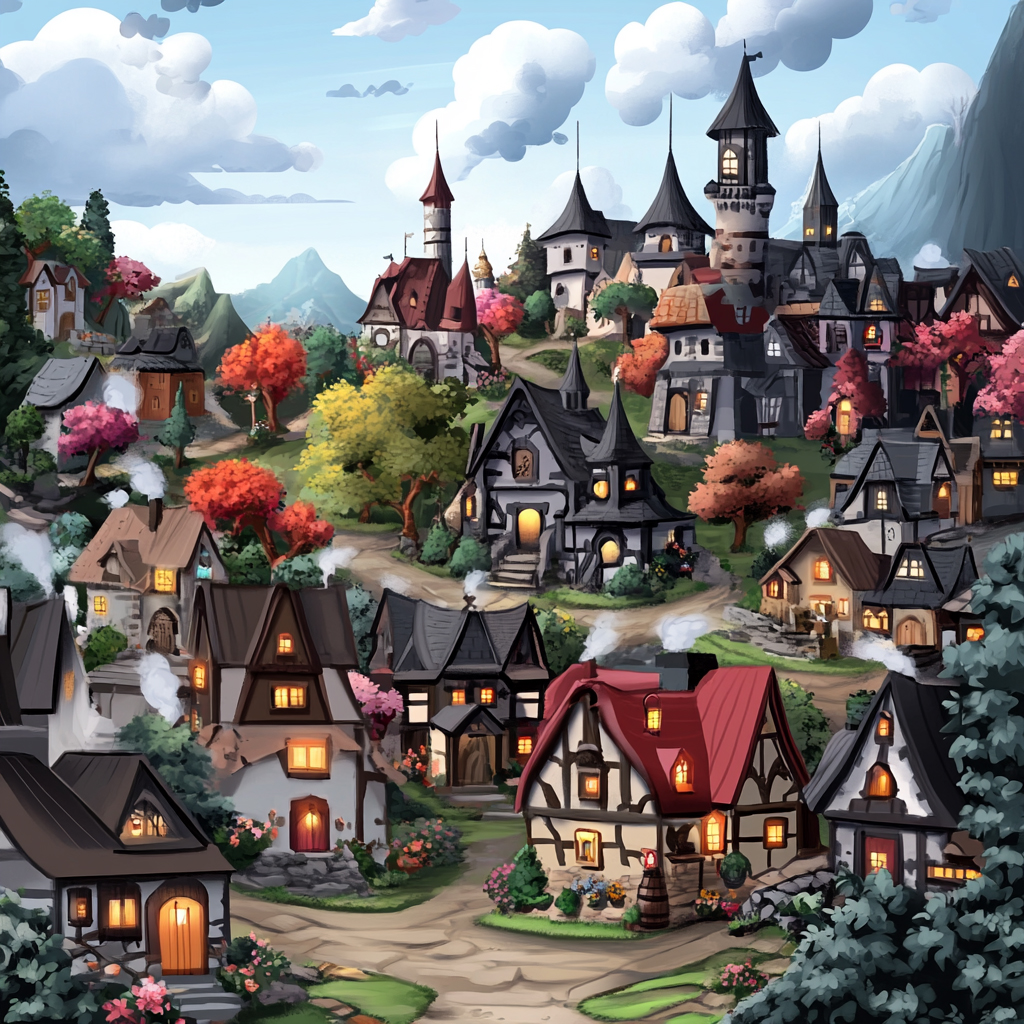 sref 474 | a town
