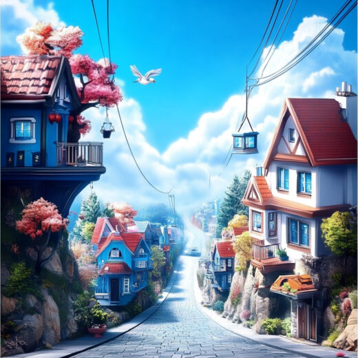 sref 477 | a town