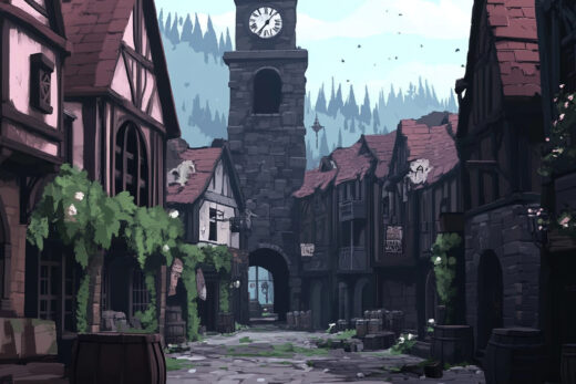 sref 489 | a town