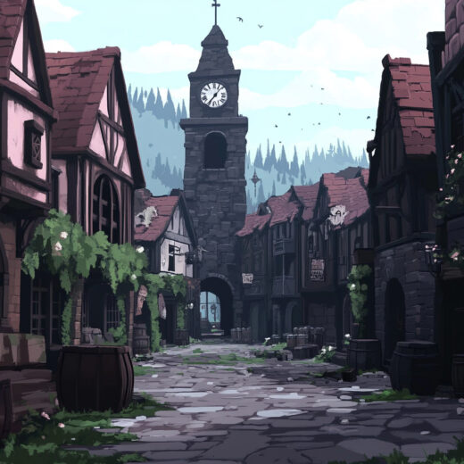 sref 489 | a town
