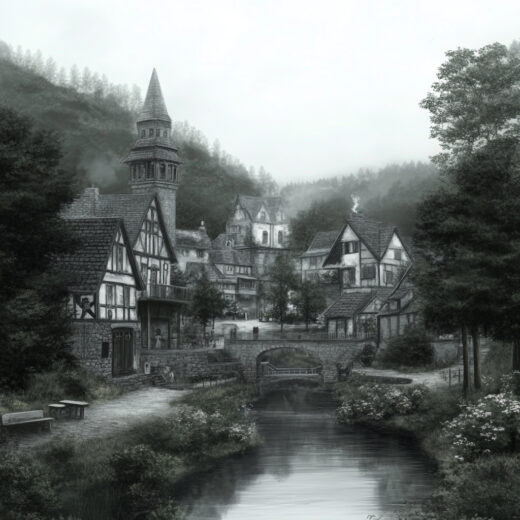 sref 496 | a town
