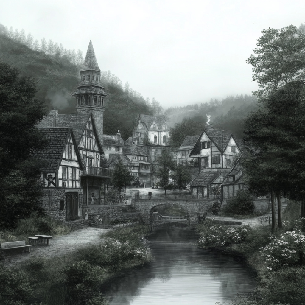 sref 496 | a town