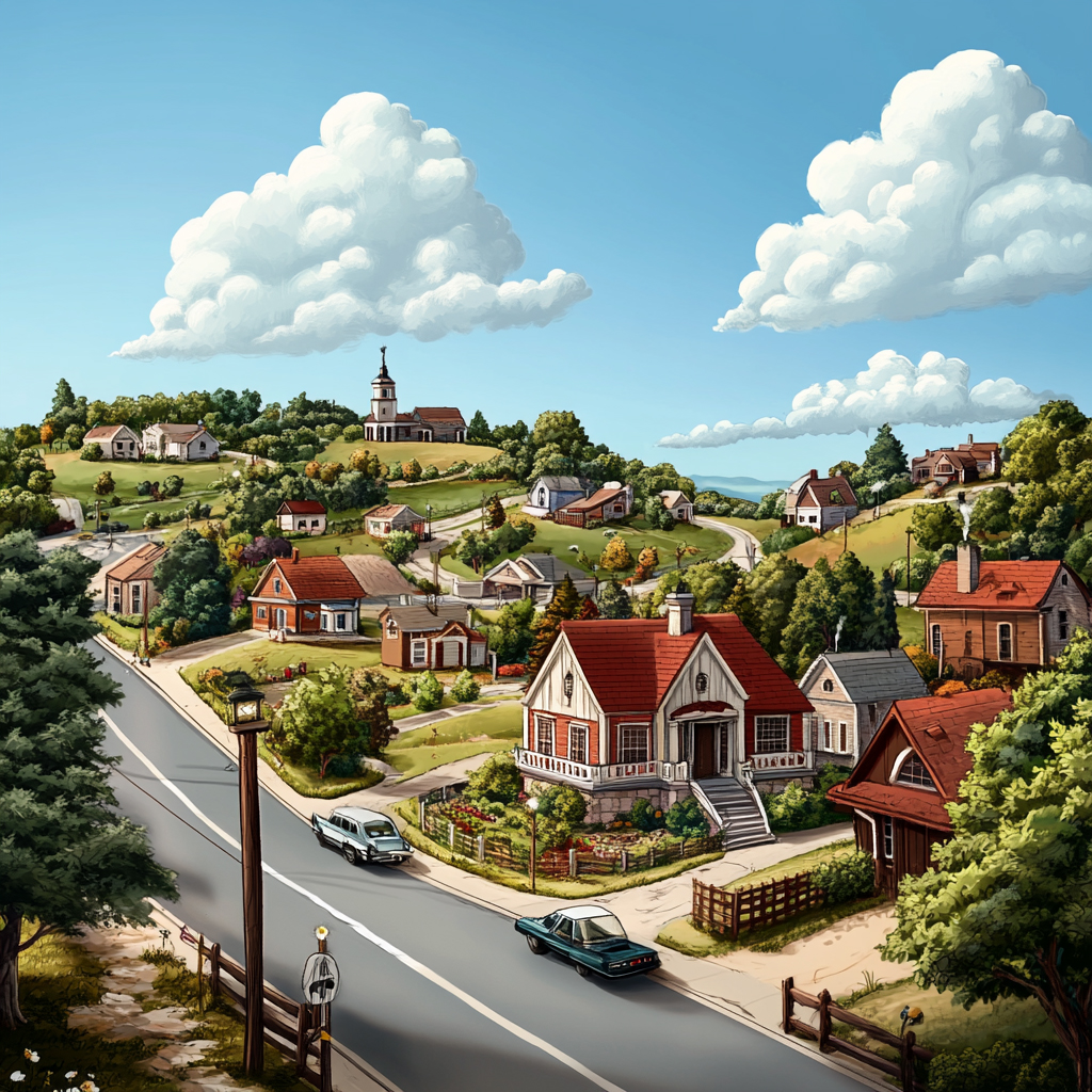 sref 502 | a town