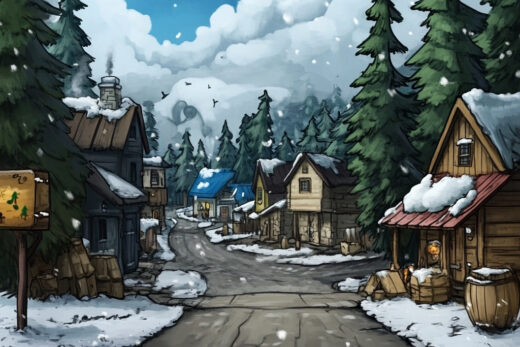 sref 508 | a town