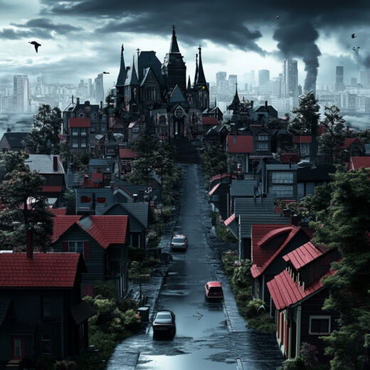 sref 511 | a town
