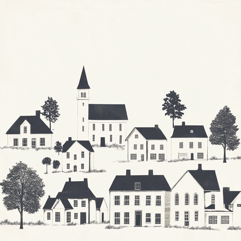 sref 516 | a town