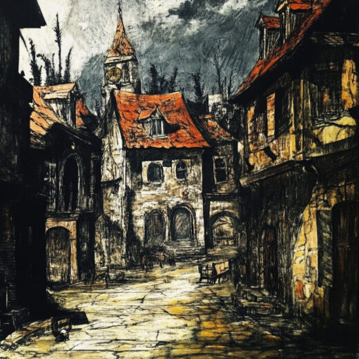 sref 519 | a town