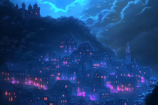 sref 526 | a town