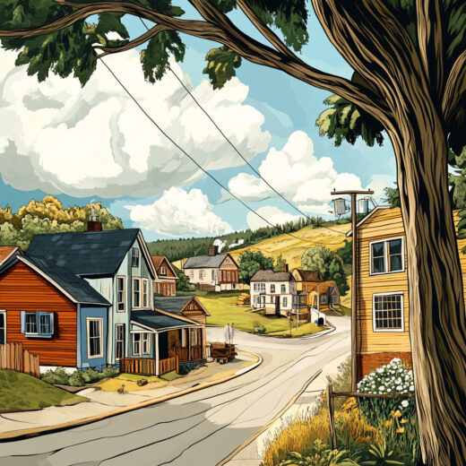 sref 528 | a town