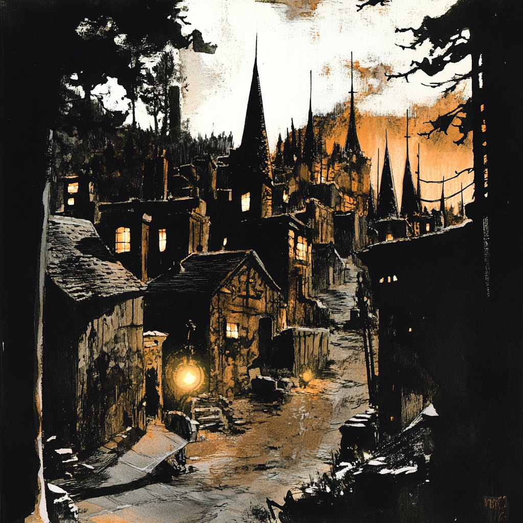 sref 540 | a town