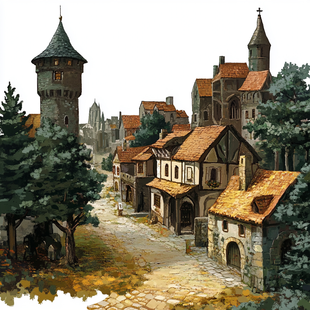sref 577 | a town