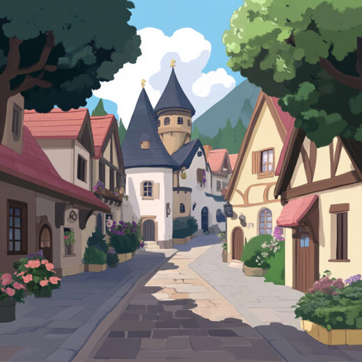sref 583 | a town