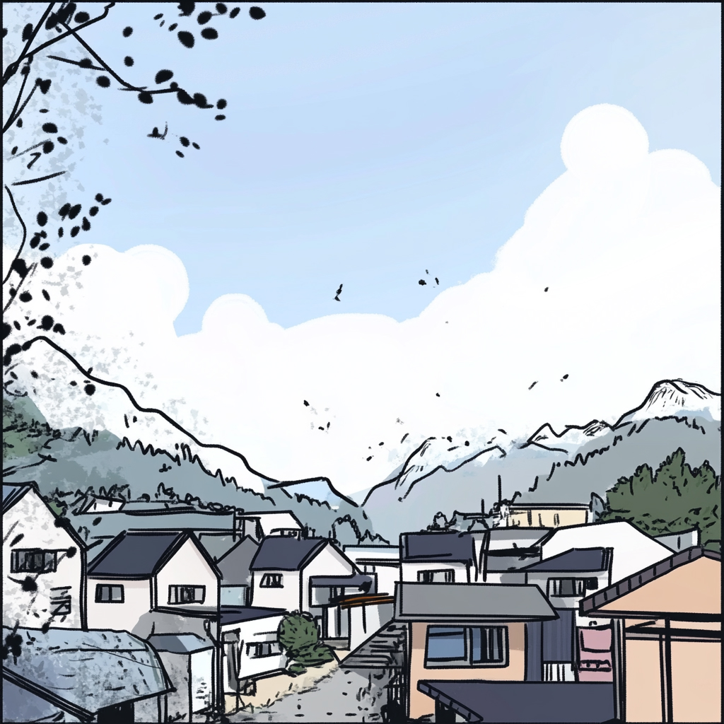 sref 586 | a town