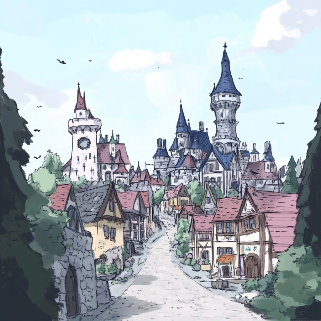 sref 603 | a town