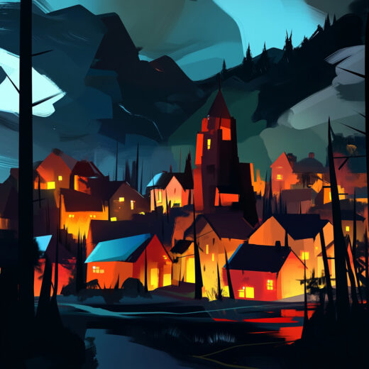 sref 618 | a town