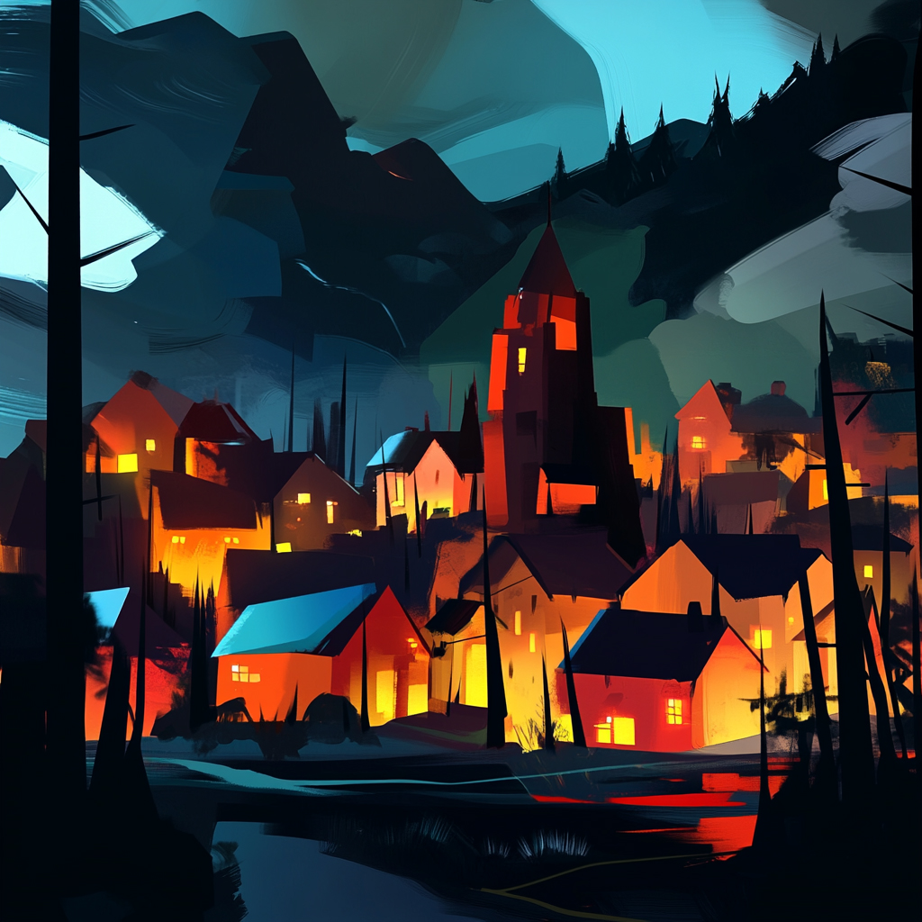 sref 618 | a town