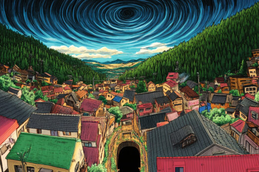 sref 625 | a town