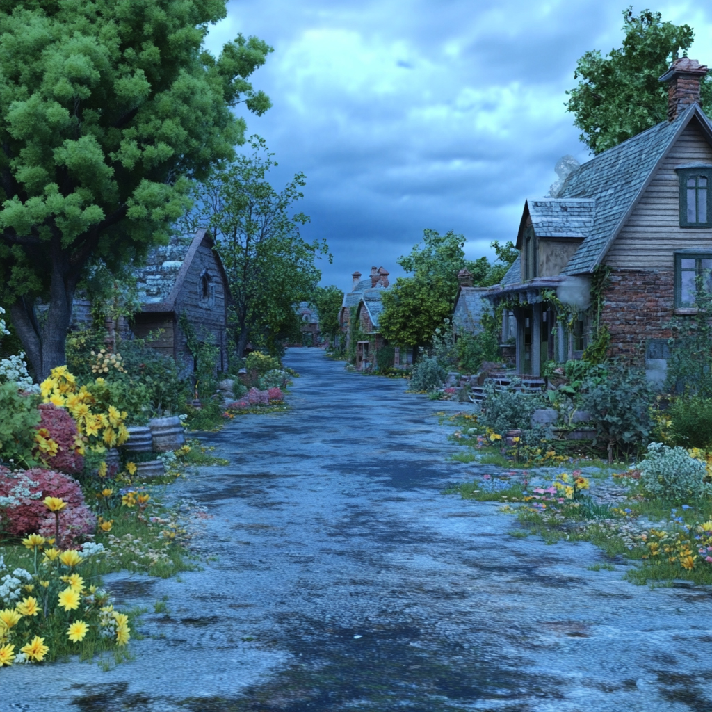 sref 627 | a town