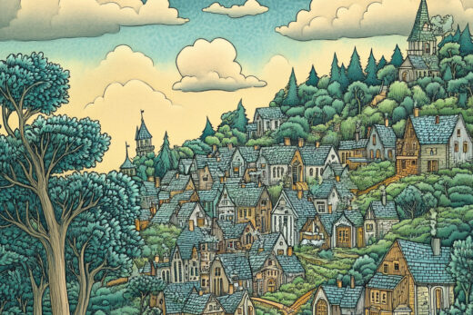 sref 640 | a town