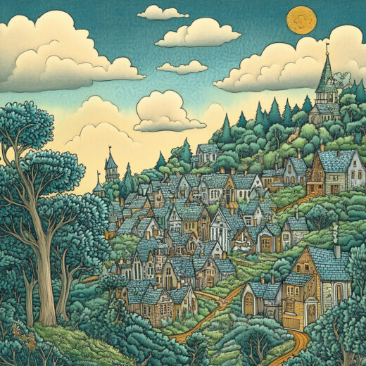 sref 640 | a town