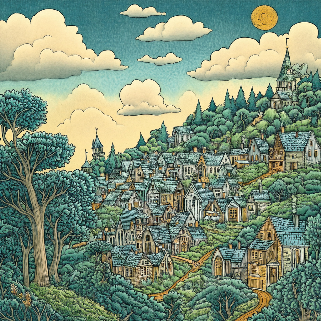 sref 640 | a town