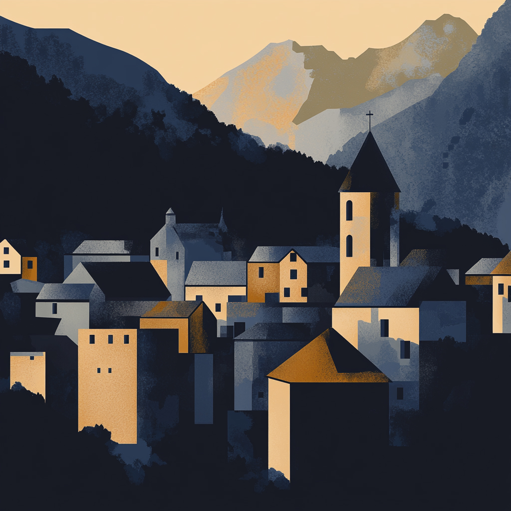 sref 644 | a town