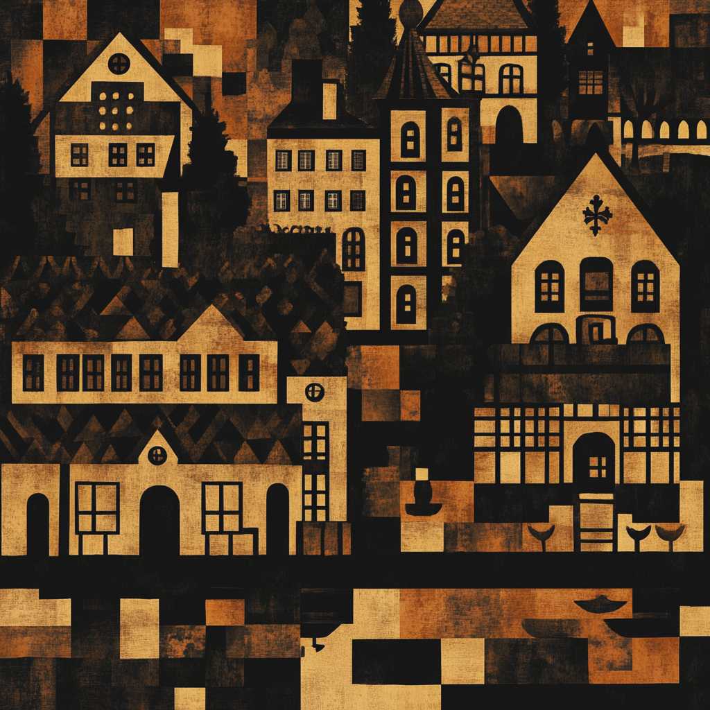 sref 647 | a town
