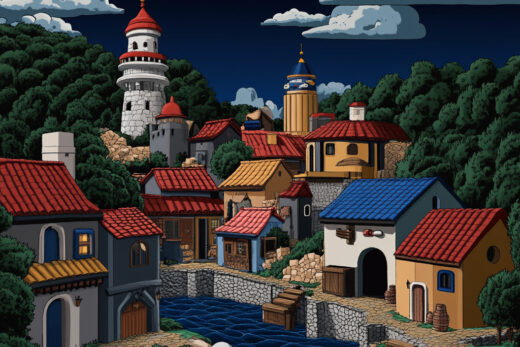 sref 652 | a town