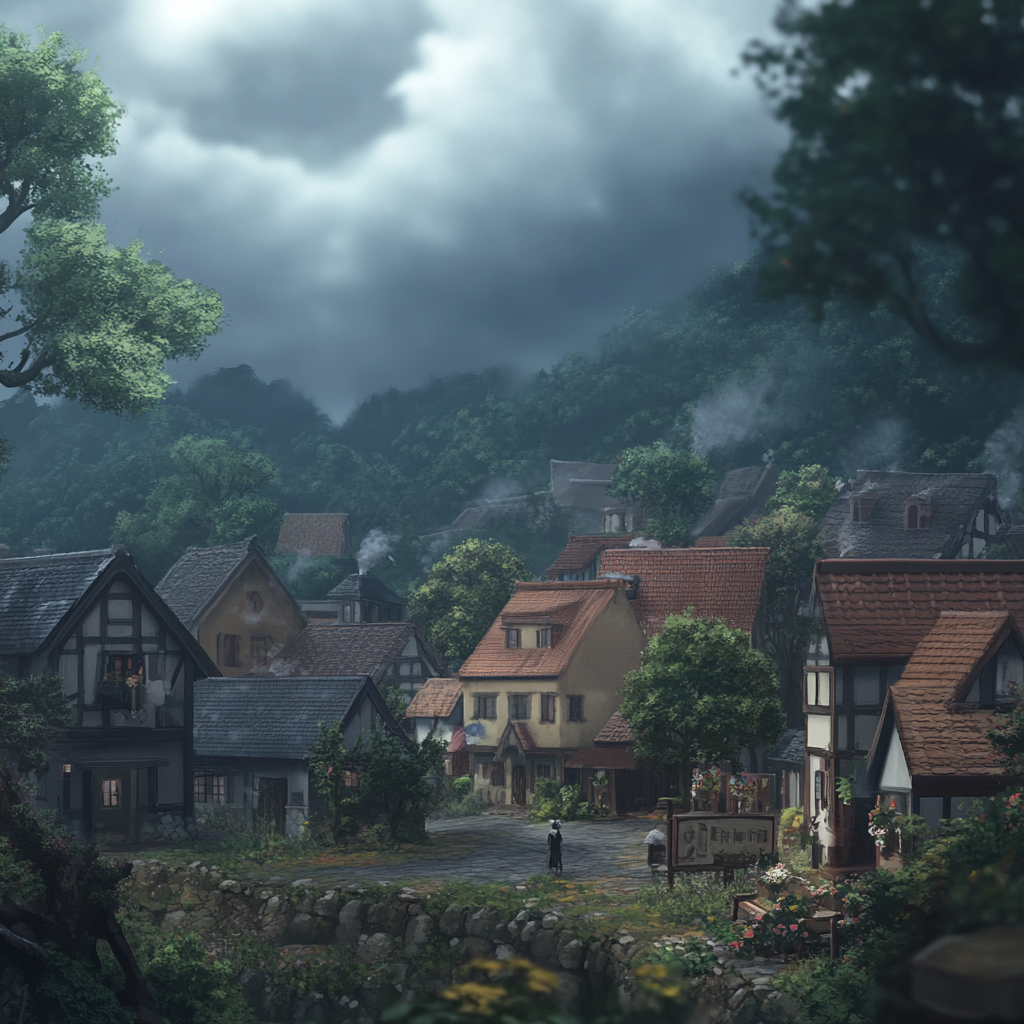 sref 654 | a town