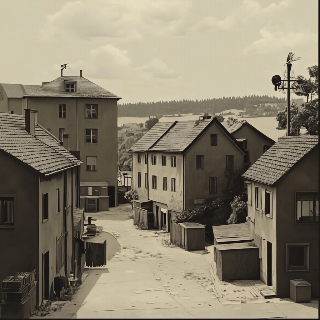 sref 658 | a town