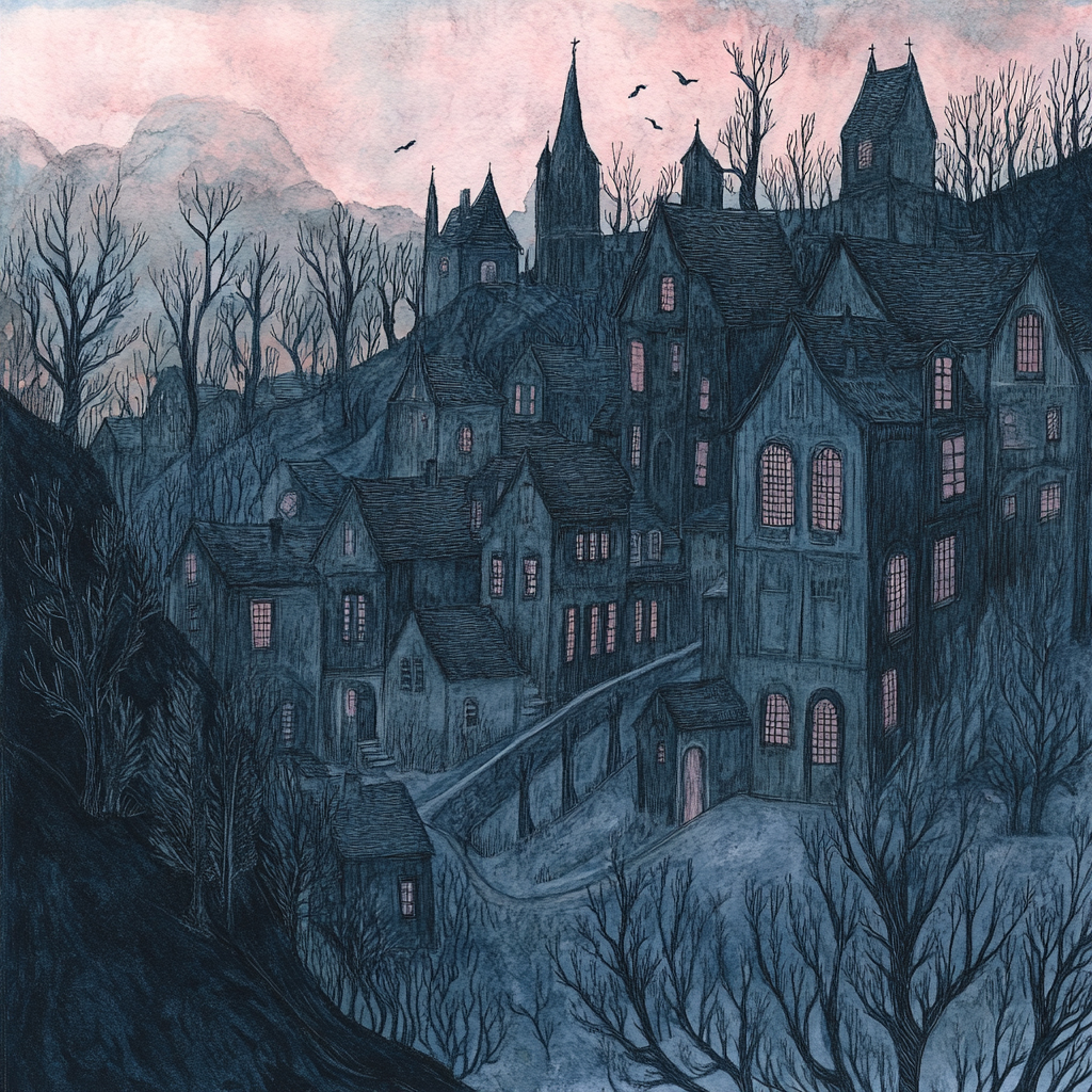 sref 663 | a town