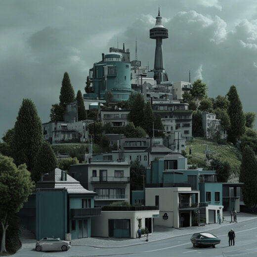 sref 664 | a town