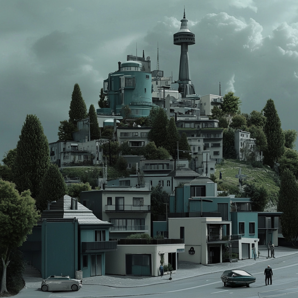 sref 664 | a town
