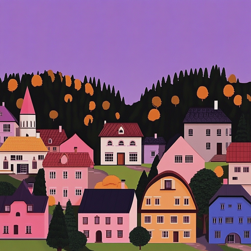 sref 666 | a town