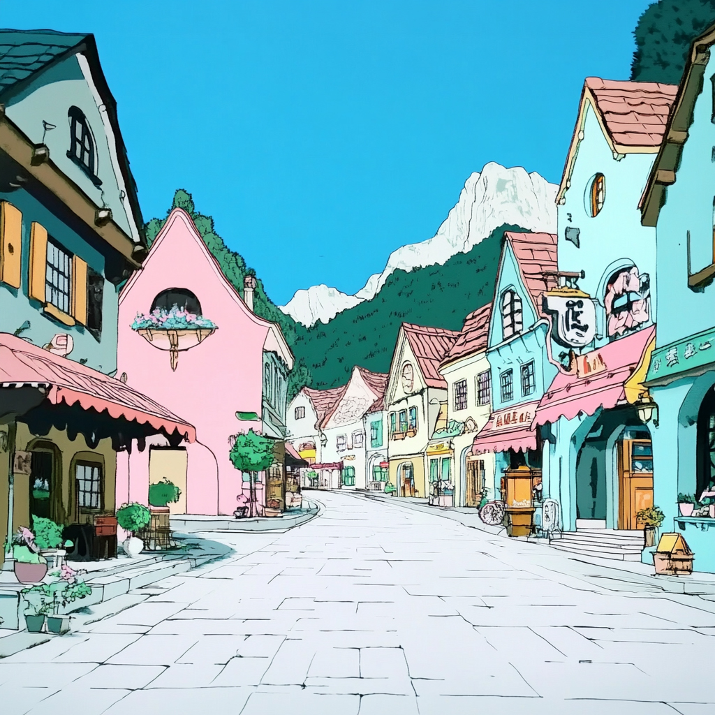 sref 701 | a town