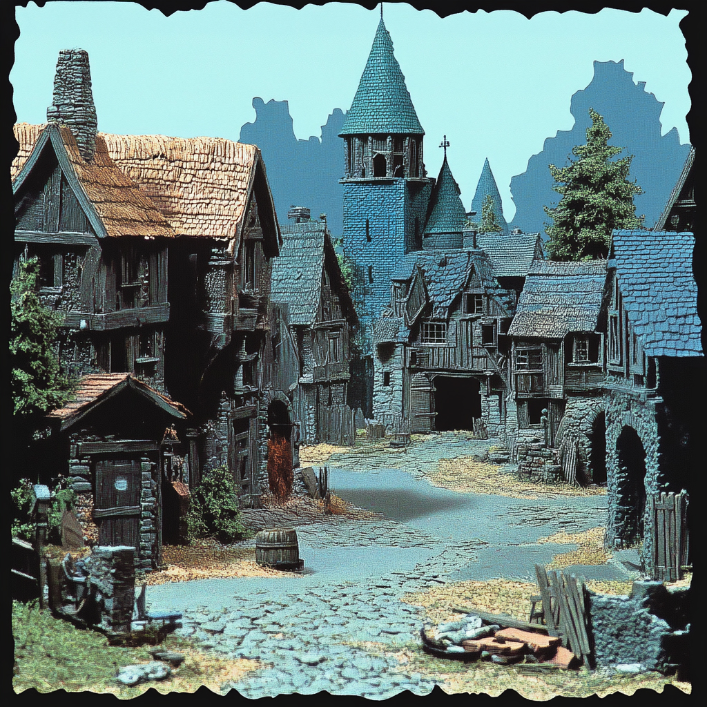 sref 706 | a town