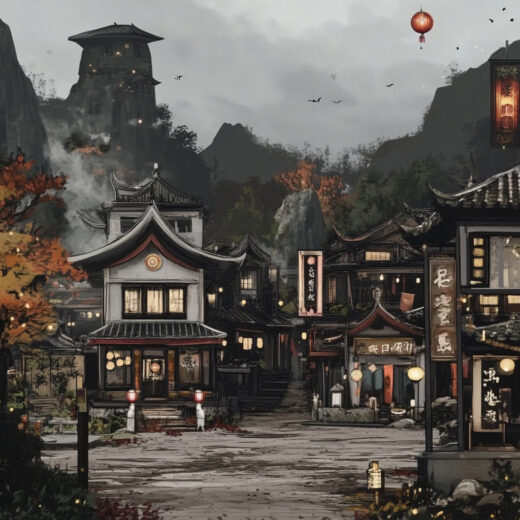 sref 707 | a town
