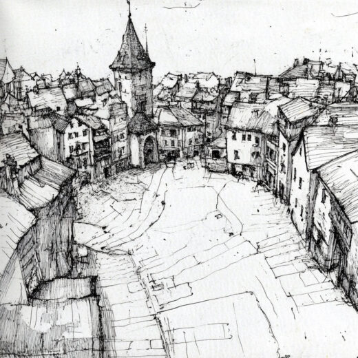 sref 709 | a town