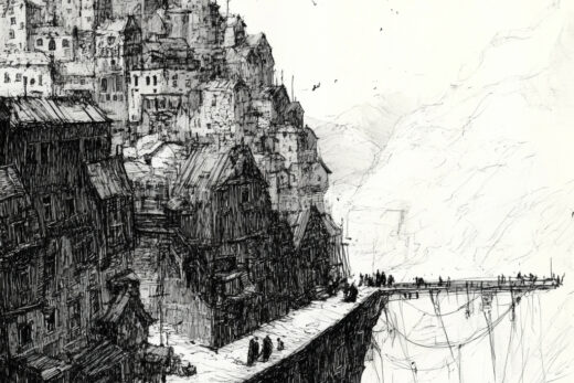 sref 709 | a town